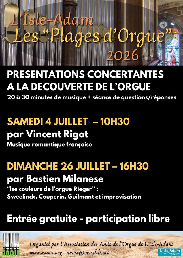 Affiche Plages d'orgue 2026
